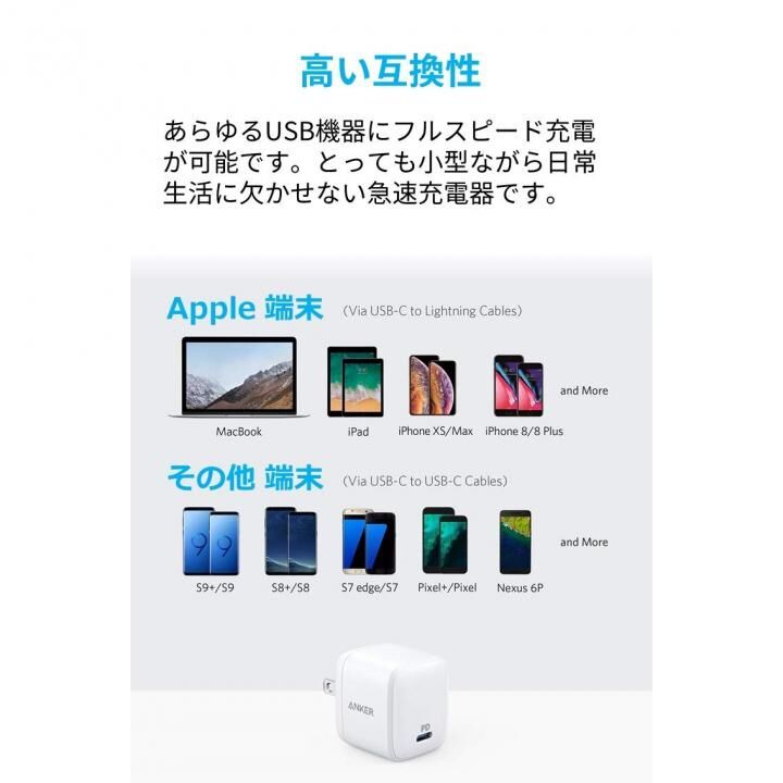 Anker PowerPort Atom PD 1 30W 1ポート USB-C 急速充電器