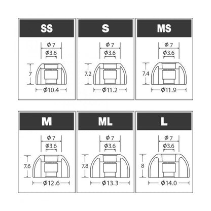 SednaEarfit XELASTEC II Standard [イヤーピース SS/S/MSサイズ各1ペア]