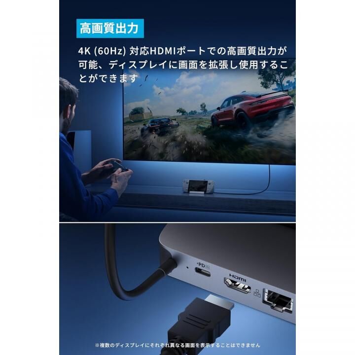 Anker USB-C ハブ (6-in-1, For Game Console)