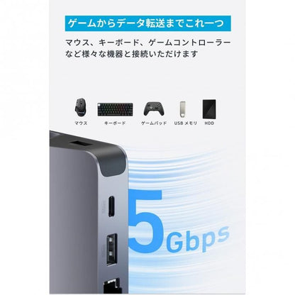 Anker USB-C ハブ (6-in-1, For Game Console)