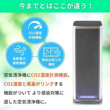 【パッケージ破損特価品】 Olief オリーフ CO2センサー搭載 空気清浄機