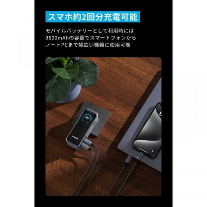 Anker Prime Power Bank モバイルバッテリー (9600mAh, 65W, Fusion)