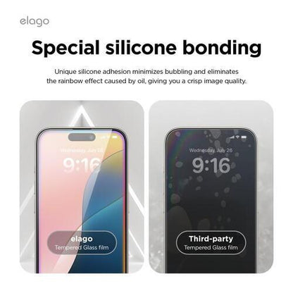 elago TEMPERED GLASS PROTECTOR iPhone16 Clear