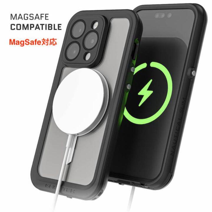 ゴーステック MagSafe対応 防水防塵耐衝撃 フルプロテクションケース ノーティカルスリム クリア iPhone 15 Pro