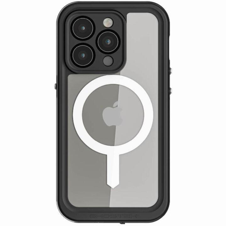 ゴーステック MagSafe対応 防水防塵耐衝撃 フルプロテクションケース ノーティカルスリム クリア iPhone 15 Pro_1