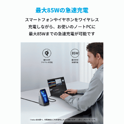 Anker 651 USB-C Dock ドッキングステーション 8-in-1 Wireless Charging