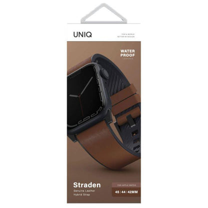 UNIQ STRADEN 防水レザー ハイブリッド Apple Watch 本革バンド 49/45/44/42mm