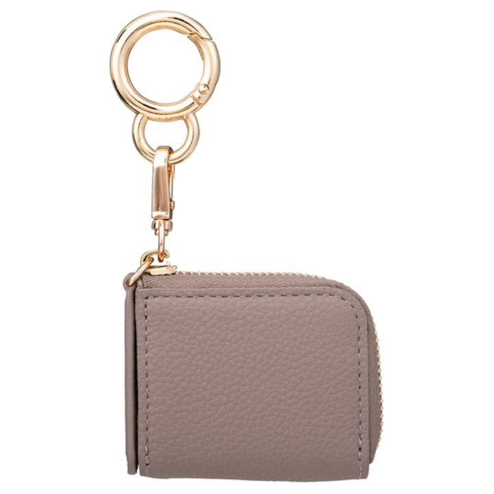 GRAMAS COLORS Me-po Lite Shrink PU Leather Minimal Coin Case Greige_1