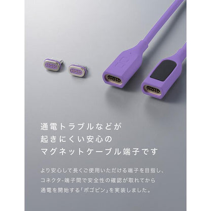 CIO マグネットシリコンケーブル 液晶表示付き ストレートタイプ USB Type-C 2m