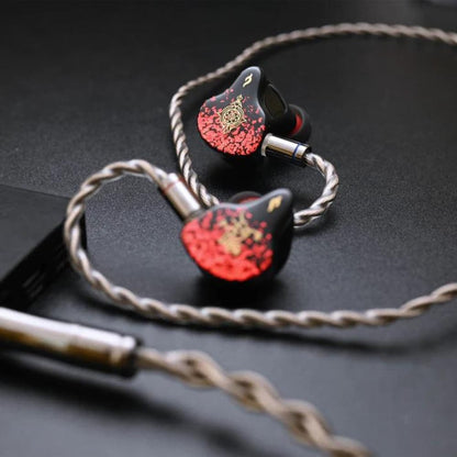 TANGZU NEZHA 哪吒 ハイブリッド 6BA+1EST ハイエンド HiFi IEM インイヤーモニターイヤホン 高純度8N品質 4芯銀メッキ単結晶銅OCC リケーブル可能 脱着式 0.78mm 2PIN Q-IAOクロスオーバーテクノロジー